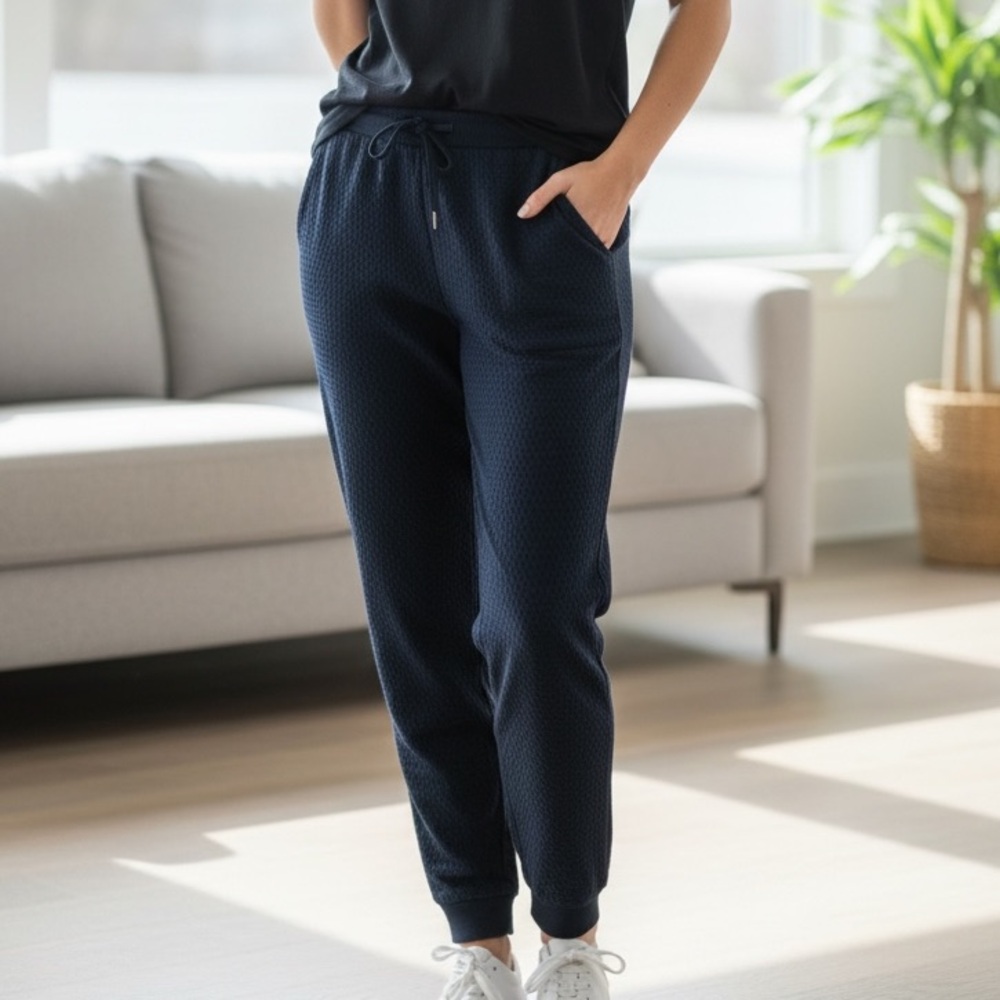 Wildfang Empower Navy Mesh Jogger Pants